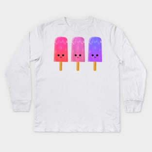 Popsicle trio Kids Long Sleeve T-Shirt